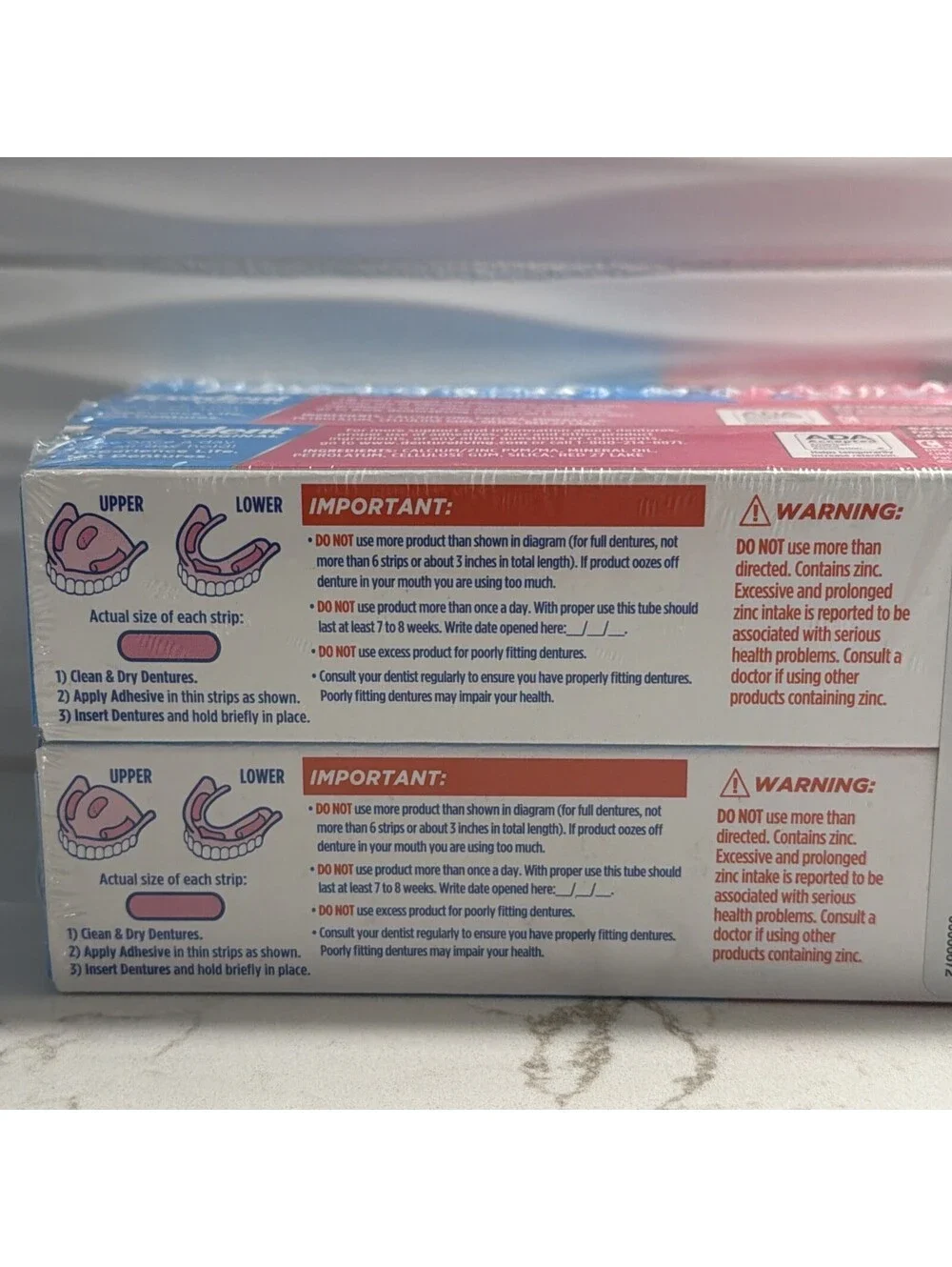 Fixodent Denture Adhesive Cream Original, All Day Hold 2.4 oz (6 Pack)